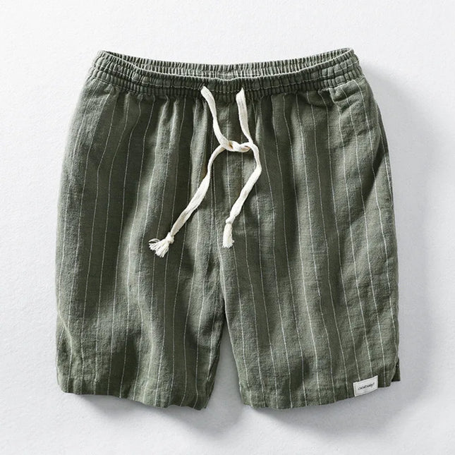 Lightweight Striped Linen Shorts for Men