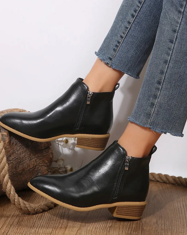 Ella | Women Spring Casual Side-Zip Ankle Boots
