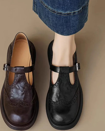 Lily | Classic Women’s Leather T-Strap Shoes