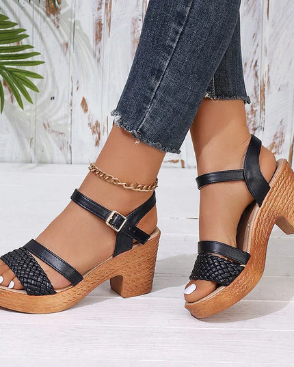 Deborah | Woven Platform Sandals