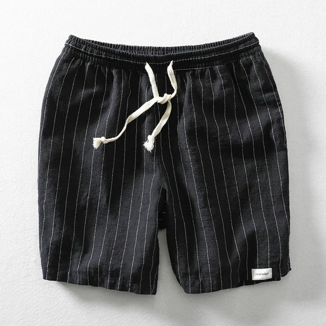 Lightweight Striped Linen Shorts for Men