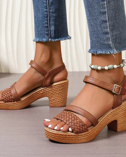 Deborah | Woven Platform Sandals