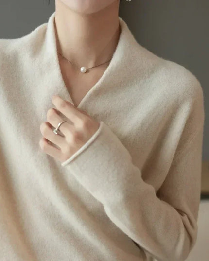 Mabel | Women’s Spring Wrap Neck Knit Top