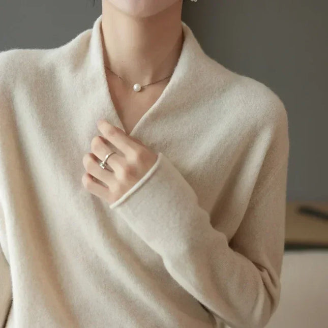 Mabel | Women’s Spring Wrap Neck Knit Top