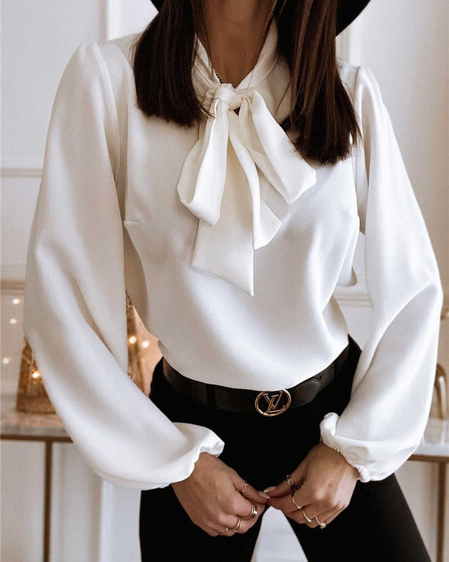 Alexis | Women’s Bow Neck Long Sleeve Blouse