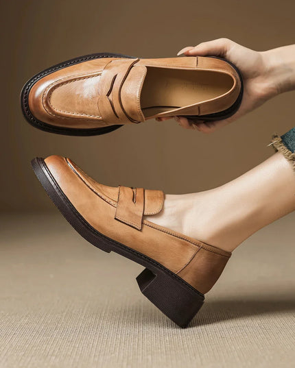 Maria | Classic Women’s Leather T-Strap Shoes