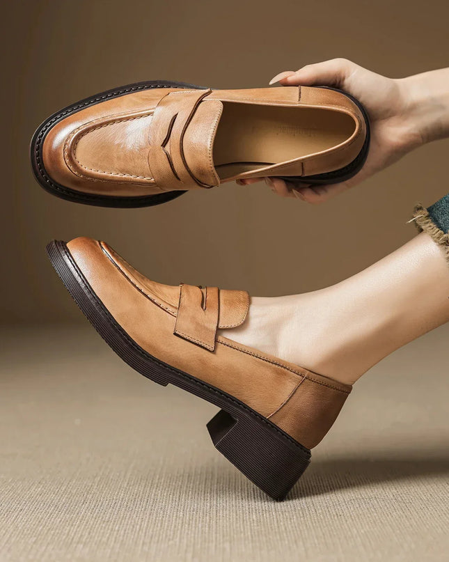 Maria | Classic Women’s Leather T-Strap Shoes