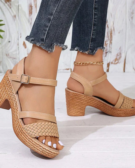 Deborah | Woven Platform Sandals