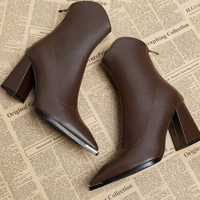 Eleanor | Women’s Spring Pointed Heel Ankle Boots
