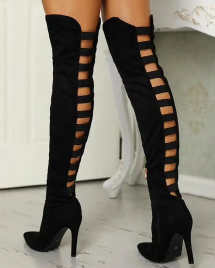 Bella | Women’s Cutout Over-The-Knee High Heel Boots