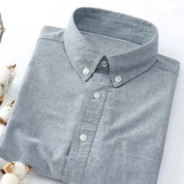 Slim Fit Button-Up Long Sleeve Shirt – Smart Casual Essential