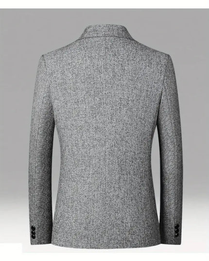 Spring Slim Fit Men’s Blazer – No-Iron Casual Jacket for Middle-Aged Style