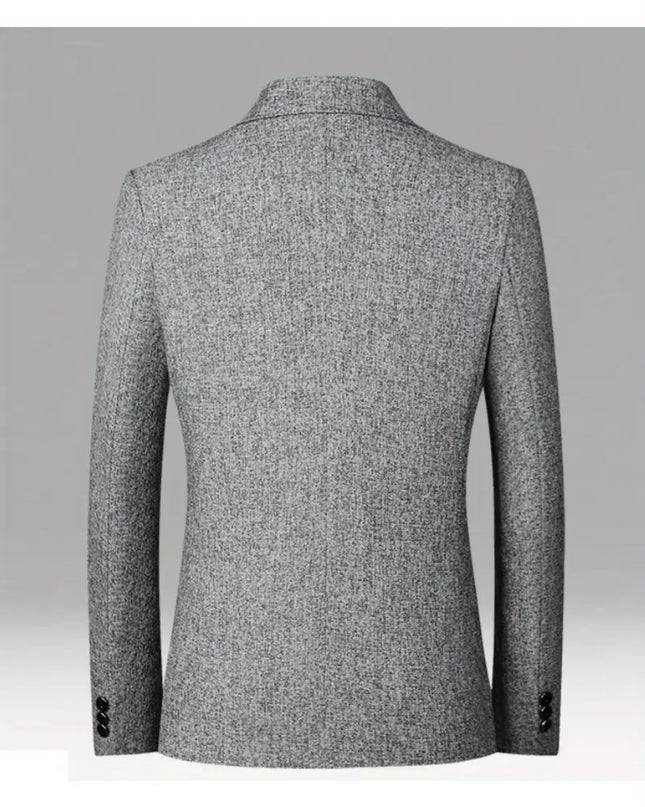 Spring Slim Fit Men’s Blazer – No-Iron Casual Jacket for Middle-Aged Style