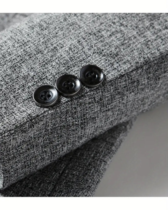 Spring Slim Fit Men’s Blazer – No-Iron Casual Jacket for Middle-Aged Style
