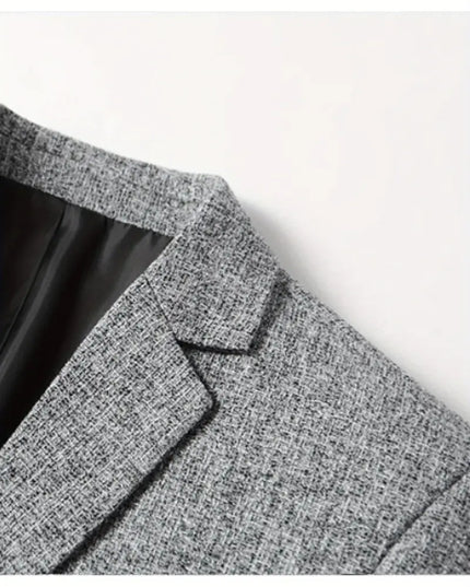 Spring Slim Fit Men’s Blazer – No-Iron Casual Jacket for Middle-Aged Style