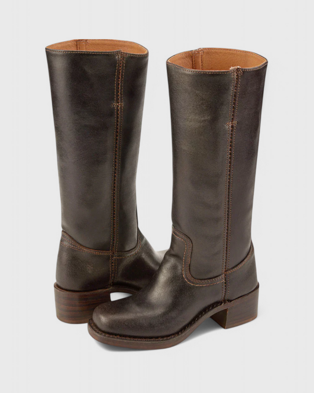 Ella | Women’s Leather Knee-High Boots with Heels