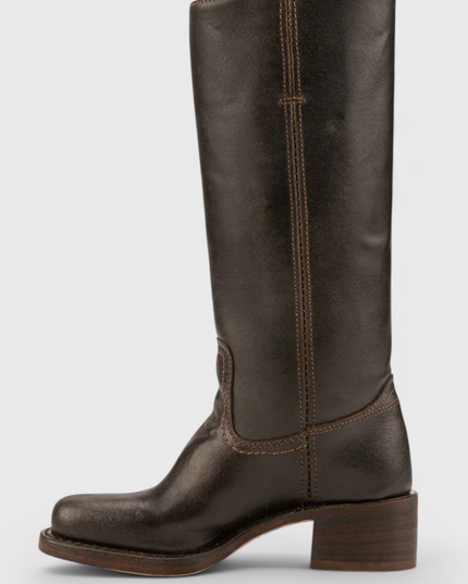 Ella | Women’s Leather Knee-High Boots with Heels
