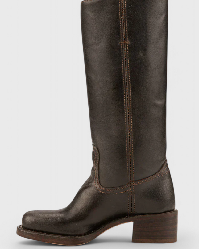 Ella | Women’s Leather Knee-High Boots with Heels