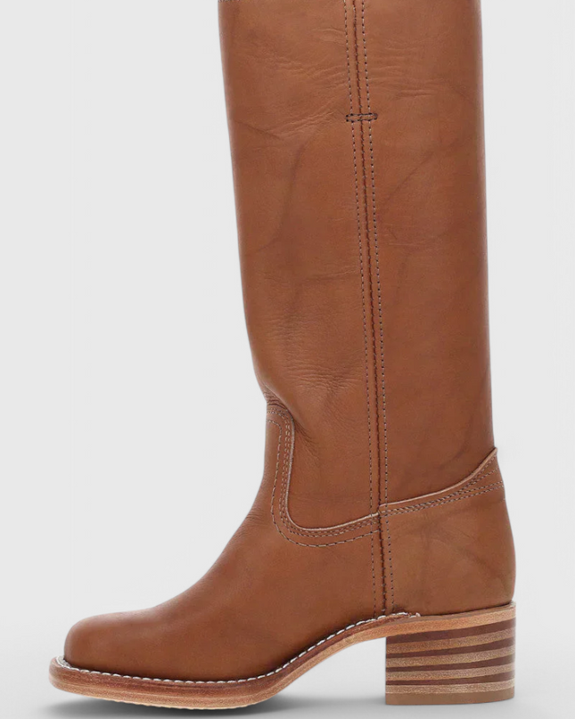 Ella | Women’s Leather Knee-High Boots with Heels
