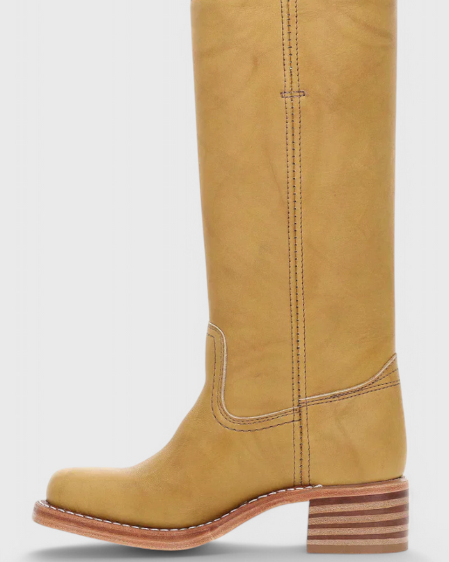 Ella | Women’s Leather Knee-High Boots with Heels