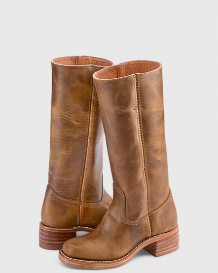 Ella | Women’s Leather Knee-High Boots with Heels