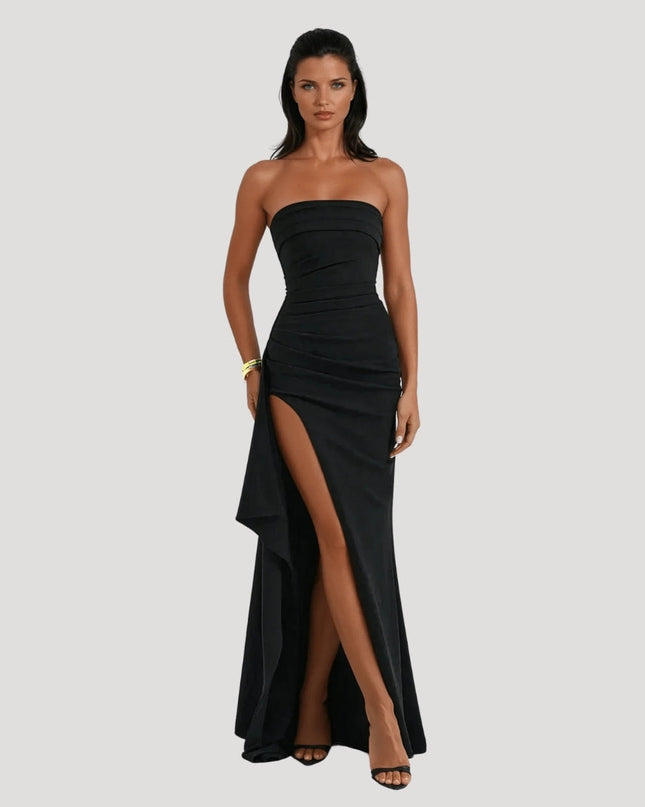 Clara | Women Wedding Guest Strapless Maxi Dress