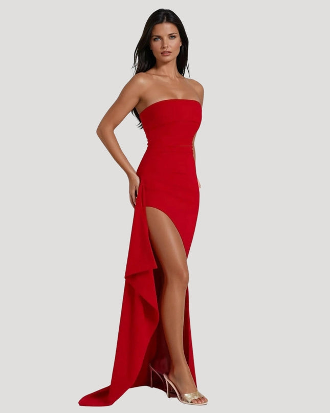 Clara | Women Wedding Guest Strapless Maxi Dress