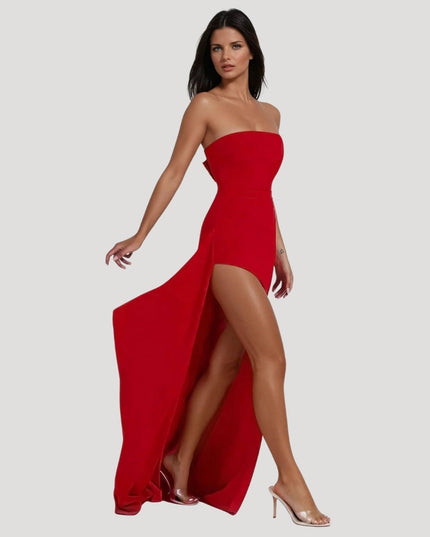 Clara | Women Wedding Guest Strapless Maxi Dress