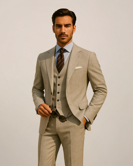 Three-Piece Men’s Suit – Refined Elegance for Formal Occasions