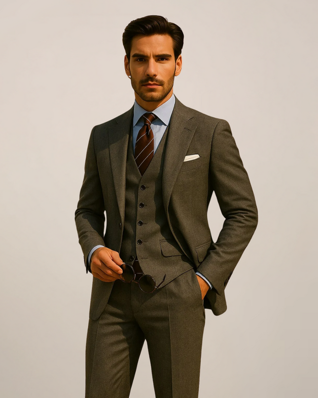 Three-Piece Men’s Suit – Refined Elegance for Formal Occasions