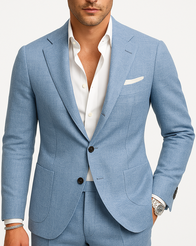 Two-Piece Suit – Lightweight Tailoring for Warm Weather - Spring/Summer Suit - Wedding Suit