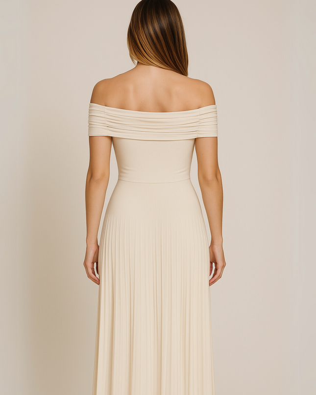 Isabel | Women Wedding Guest Pleated Maxi Dress