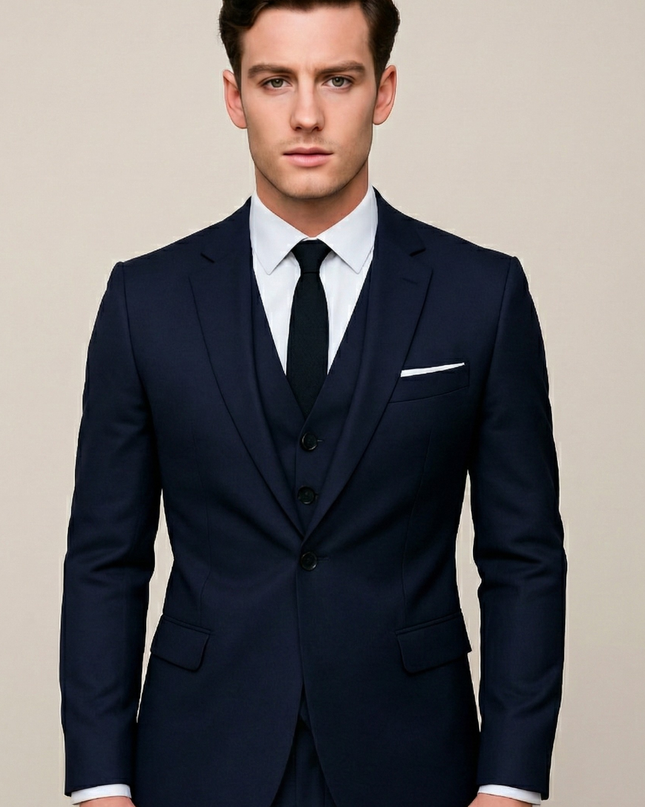 Men's 3-Piece Formal Slim Fit Suit - Single Breasted