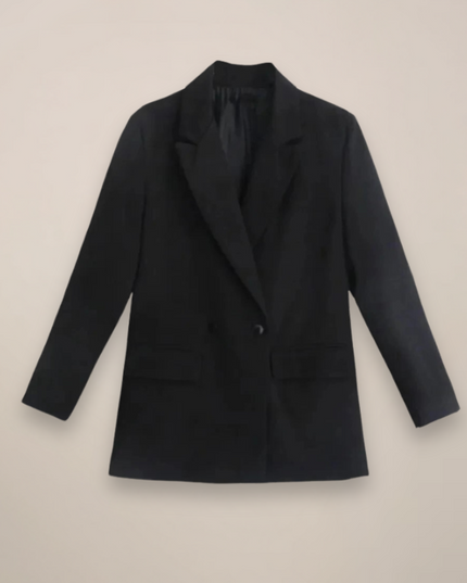 Women’s Oversized Double-Breasted Blazer Coat – Long Smart Jacket for Autumn/Winter