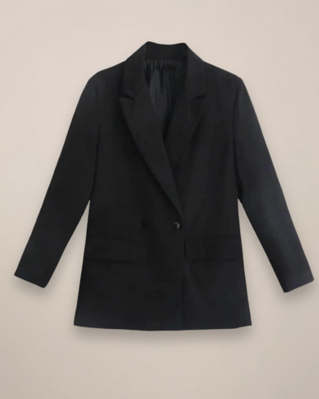 Women’s Oversized Double-Breasted Blazer Coat – Long Smart Jacket for Autumn/Winter