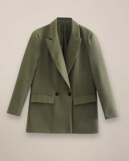 Women’s Oversized Double-Breasted Blazer Coat – Long Smart Jacket for Autumn/Winter