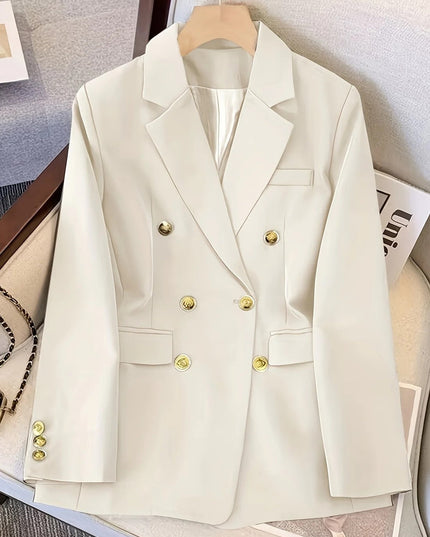Women’s Tailored Double-Breasted Blazer – All-Season Formal Wear
