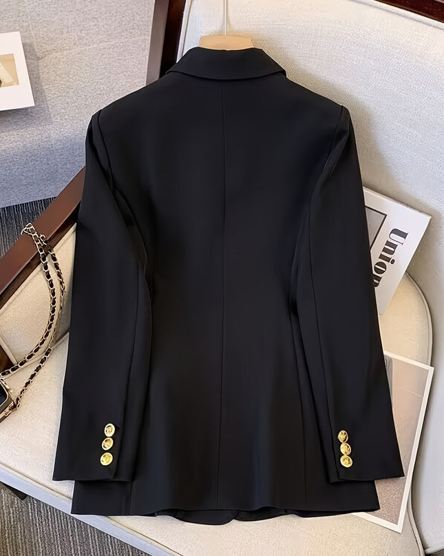 Women’s Tailored Double-Breasted Blazer – All-Season Formal Wear