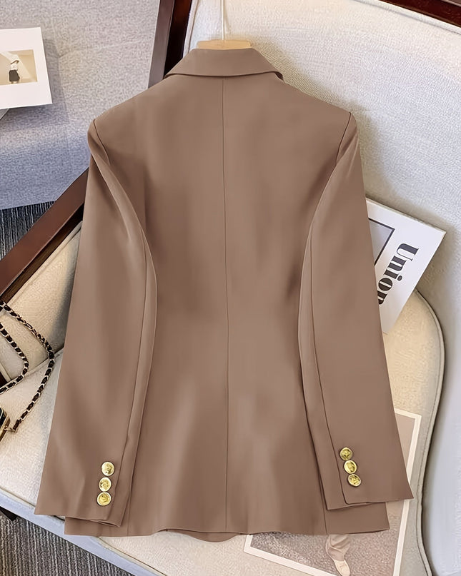 Women’s Tailored Double-Breasted Blazer – All-Season Formal Wear