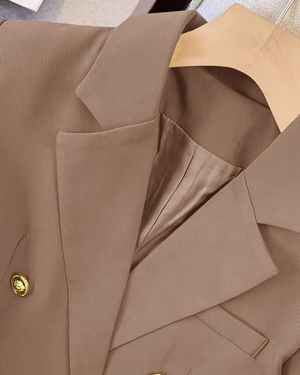 Women’s Tailored Double-Breasted Blazer – All-Season Formal Wear