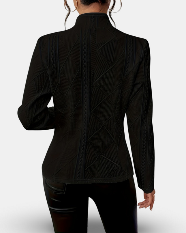 Women’s Textured Blazer – Tailored Fit with Geometric Detailing