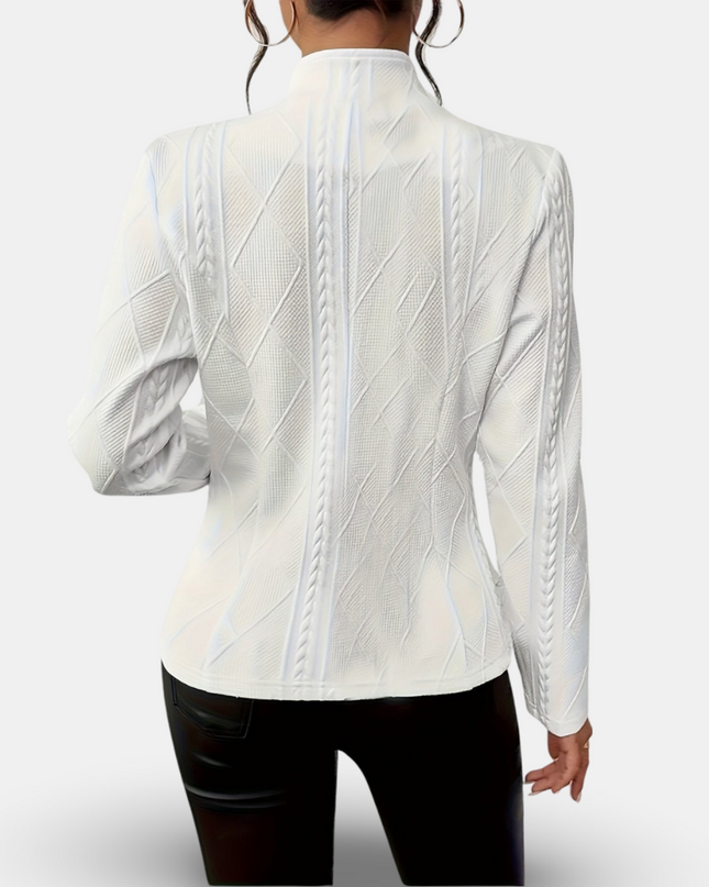 Women’s Textured Blazer – Tailored Fit with Geometric Detailing