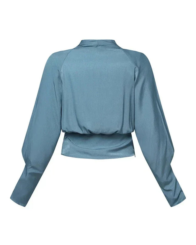 Elise | Women's Elegant Wrap Blouse with V-Neck and Long Sleeves