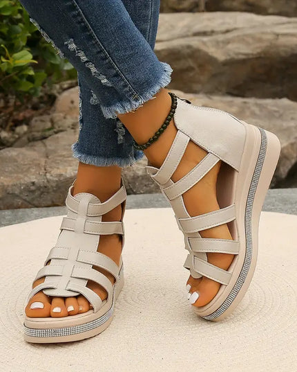 Hannah | Comfort Sandals with Rhinestone Decoration