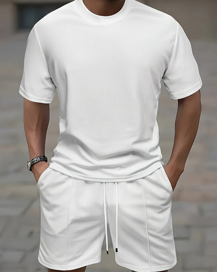Comfortable Waffle Knit Lounge Set for Men