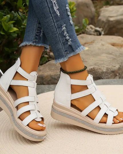 Hannah | Comfort Sandals with Rhinestone Decoration