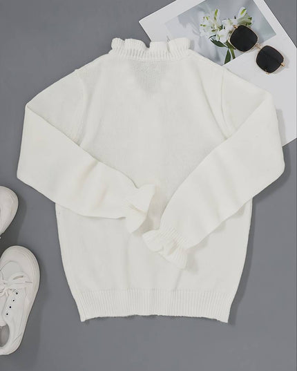 Darcey | Ruffle Blouse with Decorative Buttons for Women