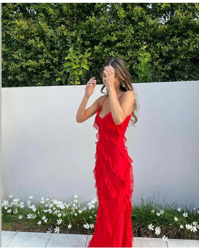 Aliza | Ruffled Maxi Dress