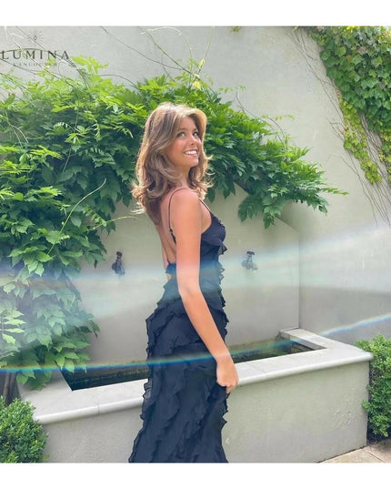Aliza | Ruffled Maxi Dress