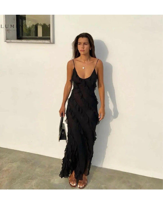 Aliza | Ruffled Maxi Dress